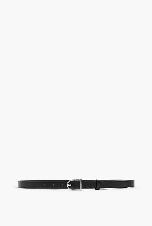 Curved Buckle Slim Belt