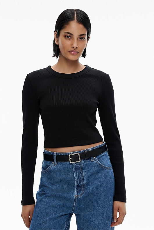 Crop Crew Rib Top