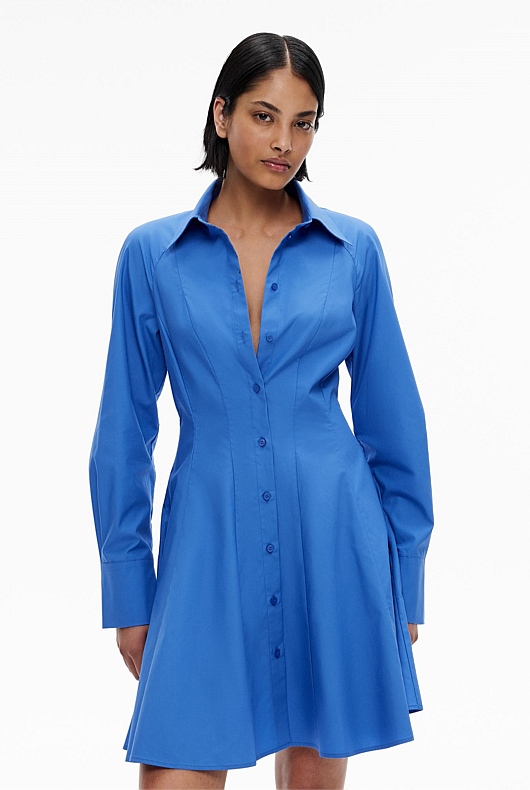 Seam Detail Mini Shirt Dress