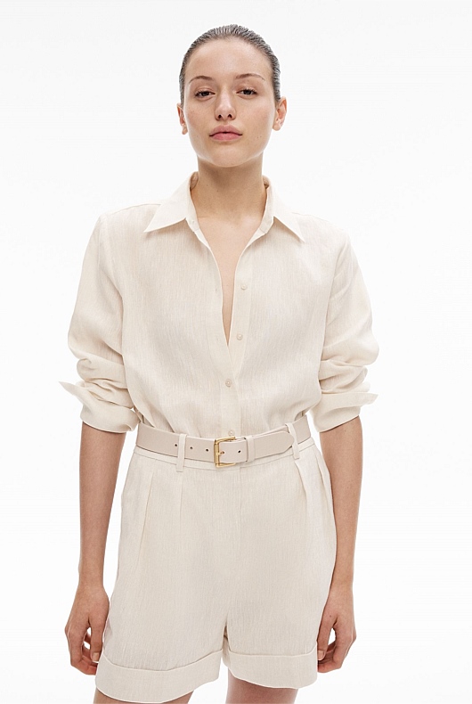 Linen Split Detail Shirt