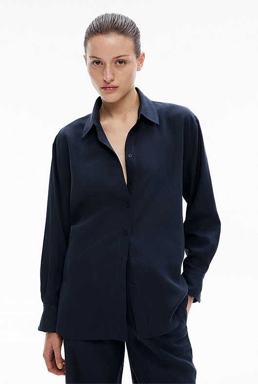 Relaxed Button Through Shirt