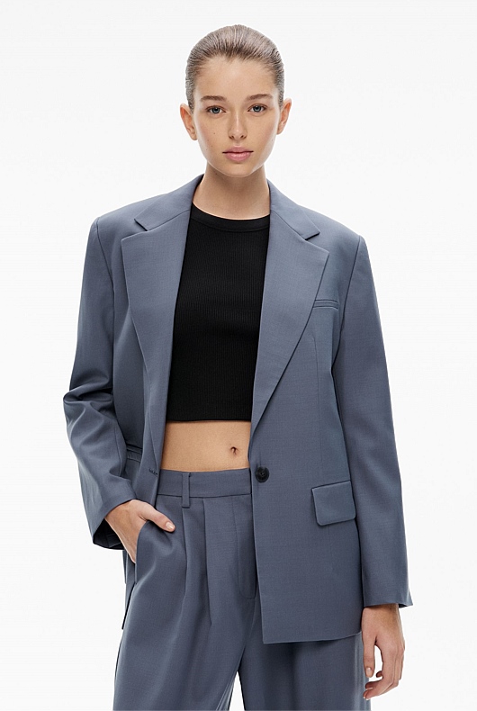 Oversized Single-Breasted Blazer