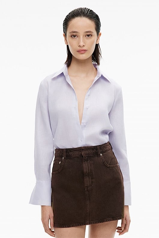 Linen Split Detail Shirt