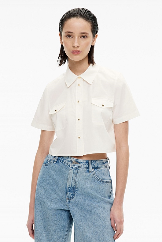 Cropped Pocket Shirt