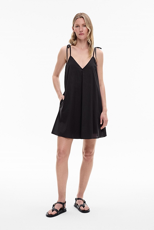 Invert Pleat Mini Dress