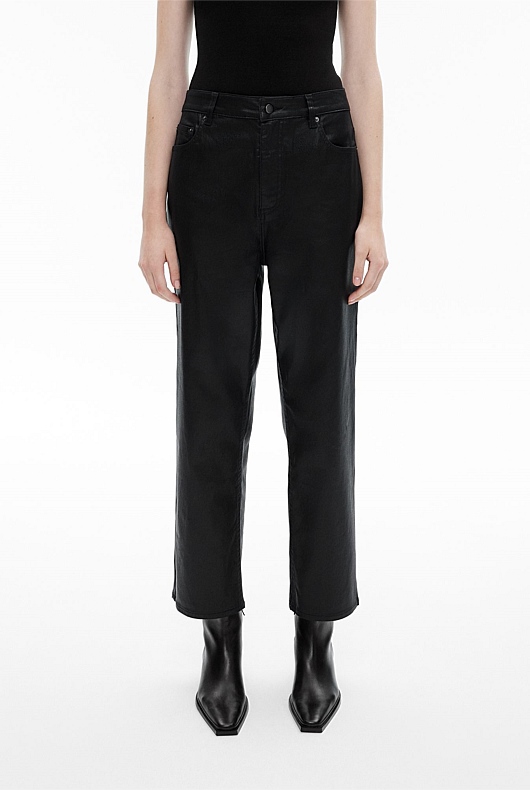 Crop Straight Coated Jean