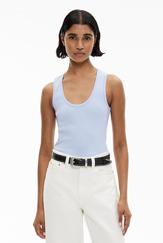 Scoop Rib Tank Top