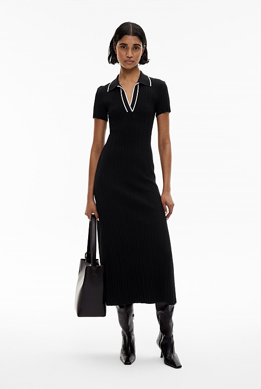 Polo Rib Knit Dress