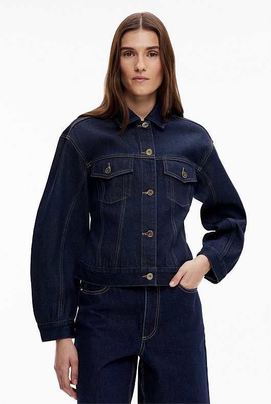 Cinched Denim Jacket