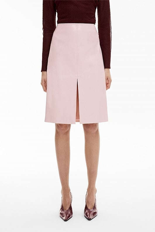 Front Split Midi Skirt
