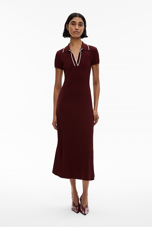 Polo Rib Knit Dress