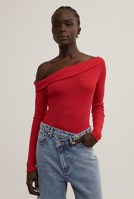 Asymmetric Long Sleeve Top