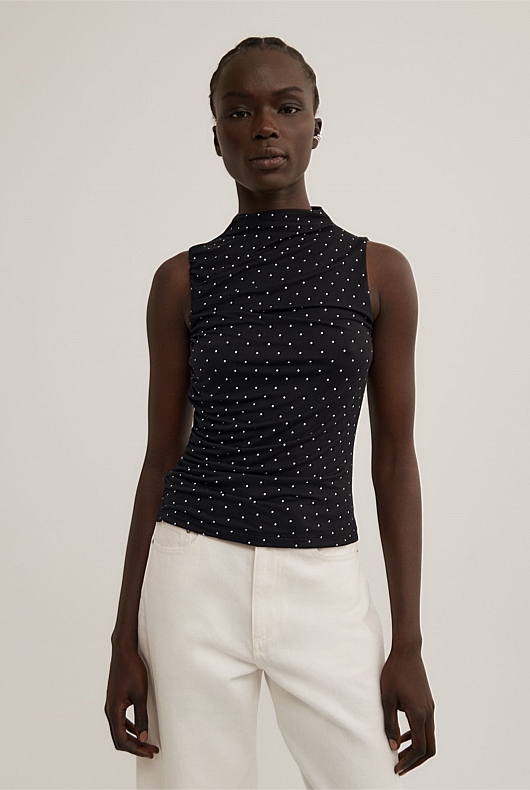 Gathered Jersey Top