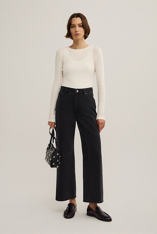 Wide Leg Crop Jeans