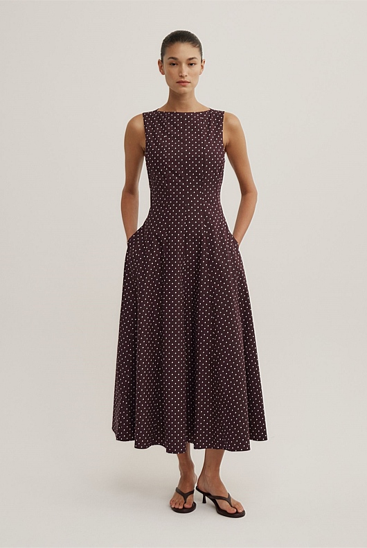Panelled Midi Dress