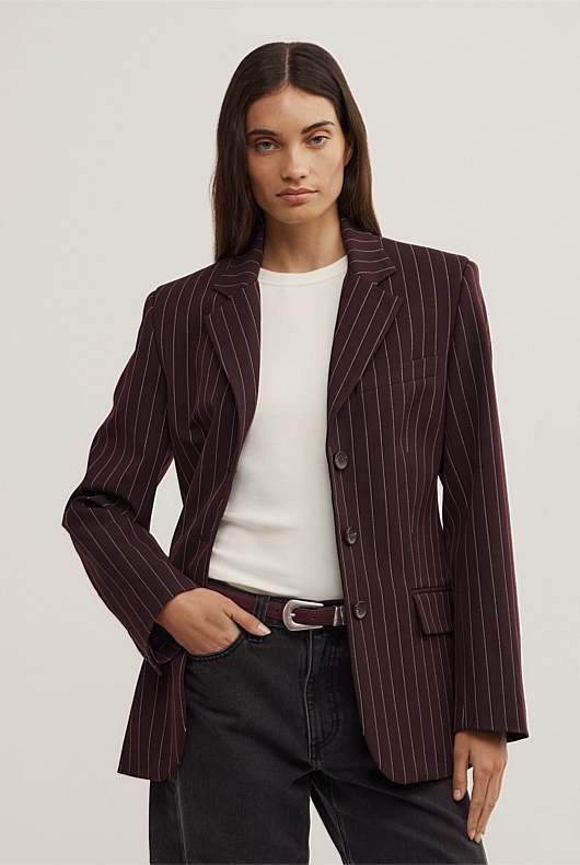 Pinstripe Blazer