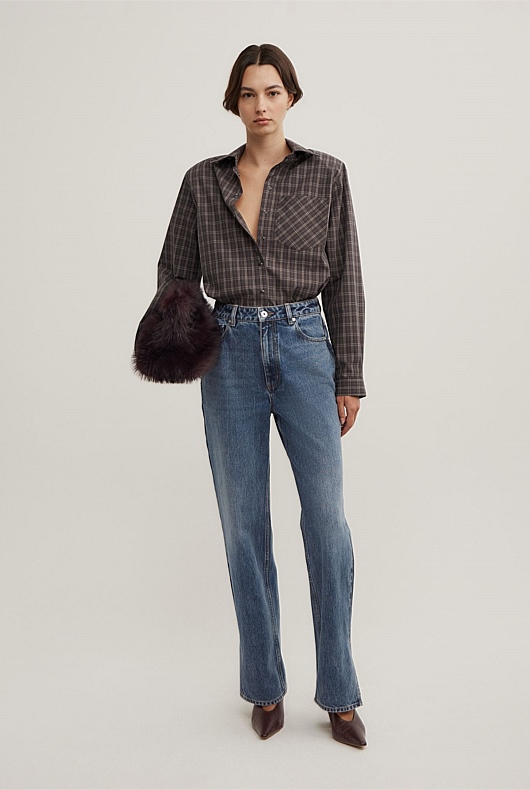 Split Detail Denim Jeans