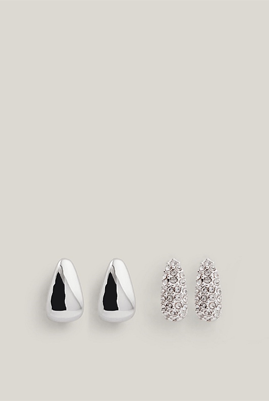 Hayley Huggie Earring Set