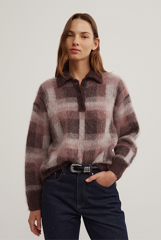 Check Polo Knit Check Polo Knit