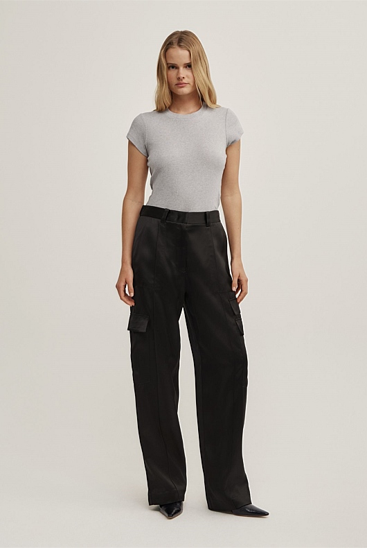 Satin Cargo Pant