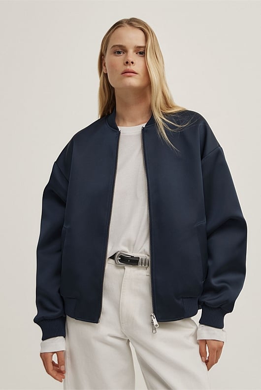 Satin Bomber Jacket Satin Bomber Jacket