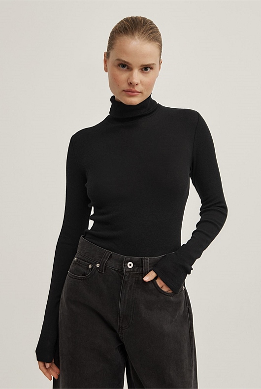 Fine High Neck Top