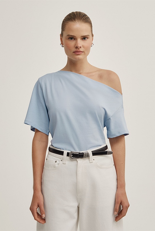 Ruched Asymmetric T-Shirt