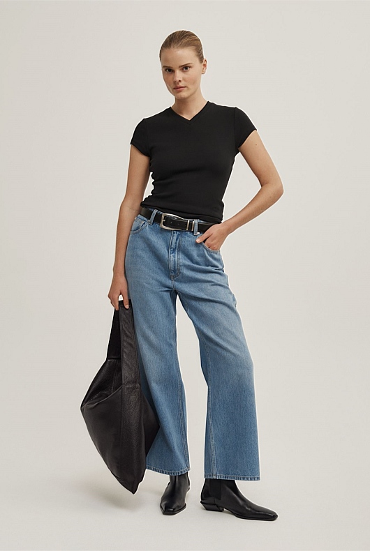 Wide Leg Crop Jeans