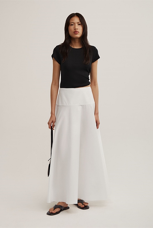 Cotton Basque Skirt