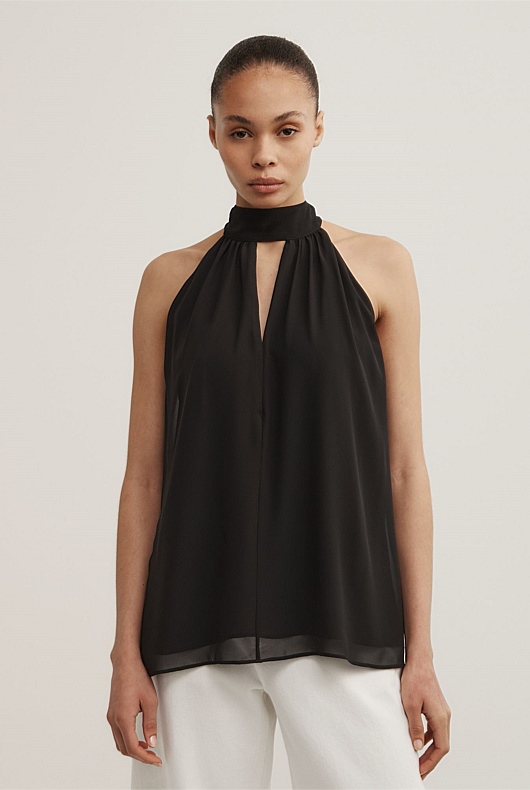 Halter Tie Back Top