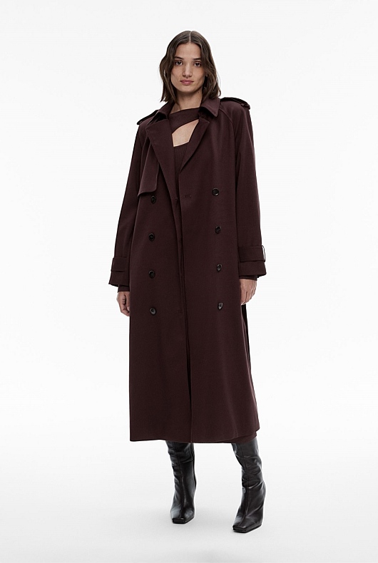 Draped Trench Coat
