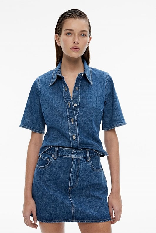 Denim Short Sleeve Shirt