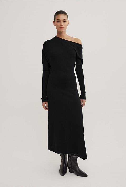 Off Shoulder Knit Dress
