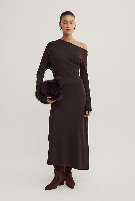 Off Shoulder Knit Dress