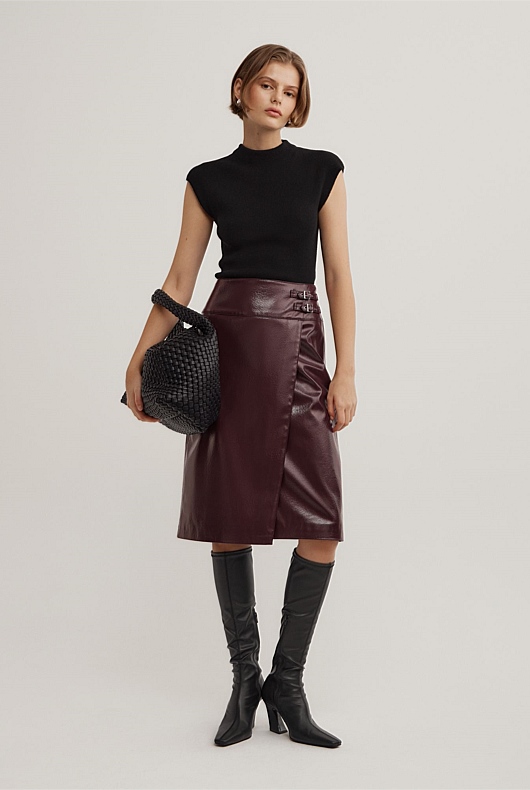 Buckle Wrap Skirt