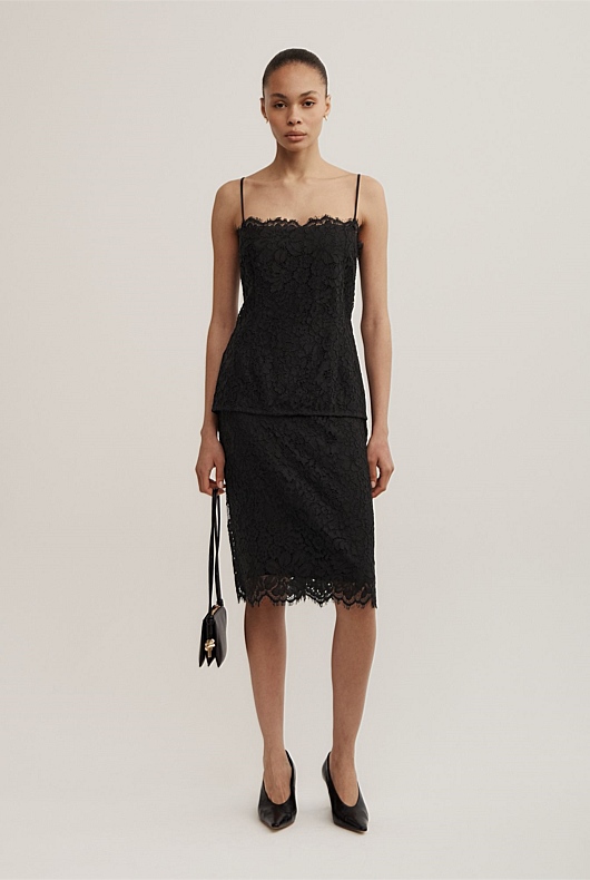 Lace Midi Skirt