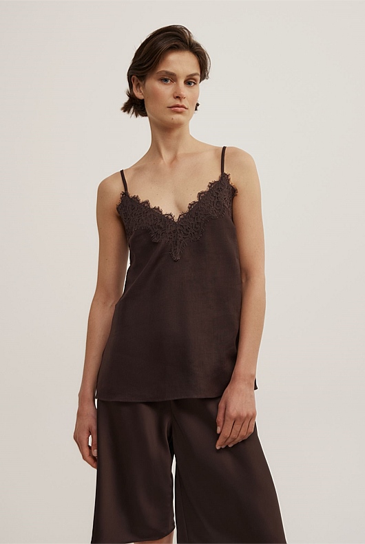 Linen Lace Camisole