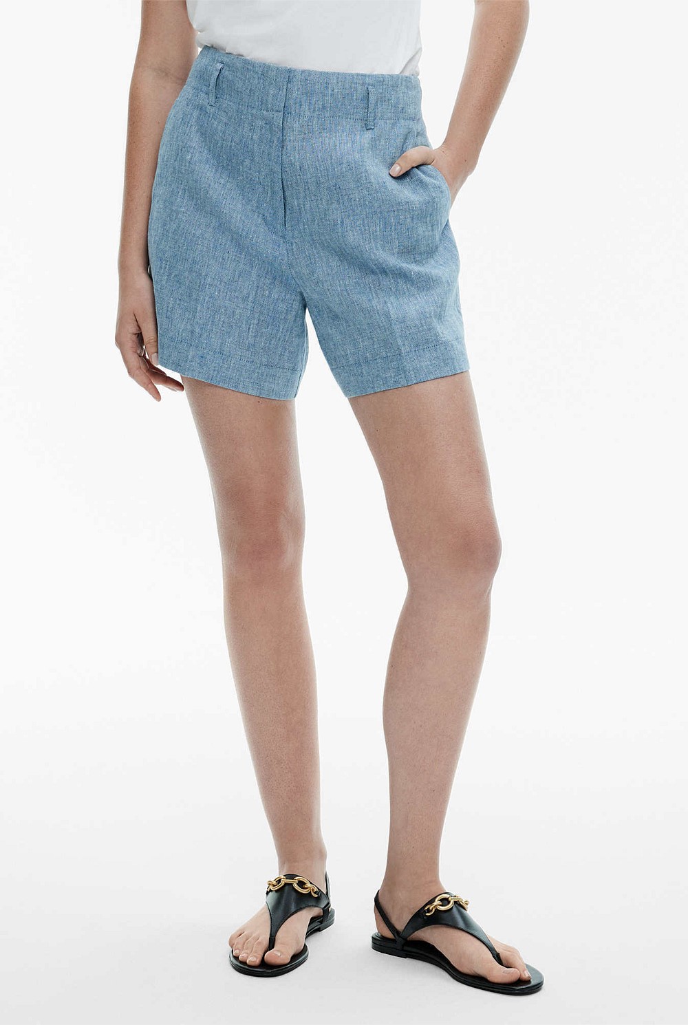 Buy Women's High Waisted Linen Shorts Online