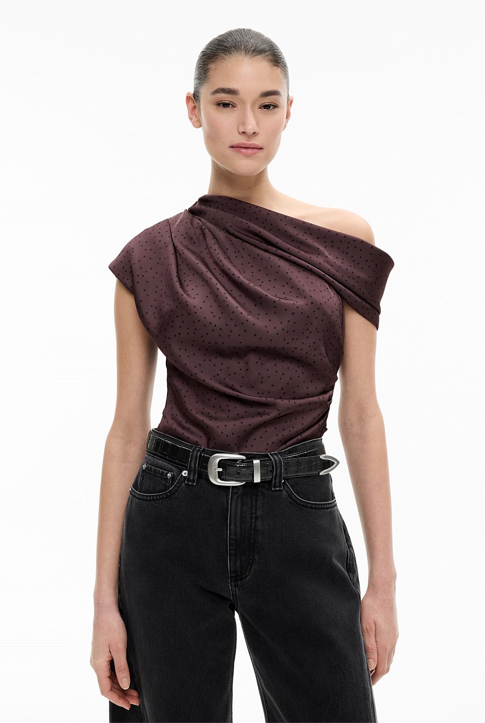 Draped Shoulder Top