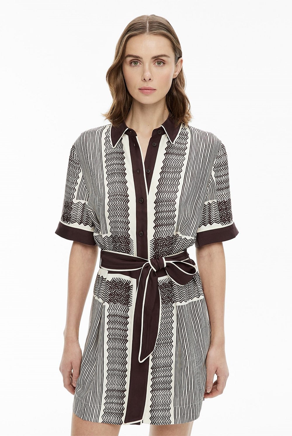 scarf print shirt dress Buy Blue Rope Scarf Print Tie Waist Long Sleeve Midi Shirt Dress from Next USA