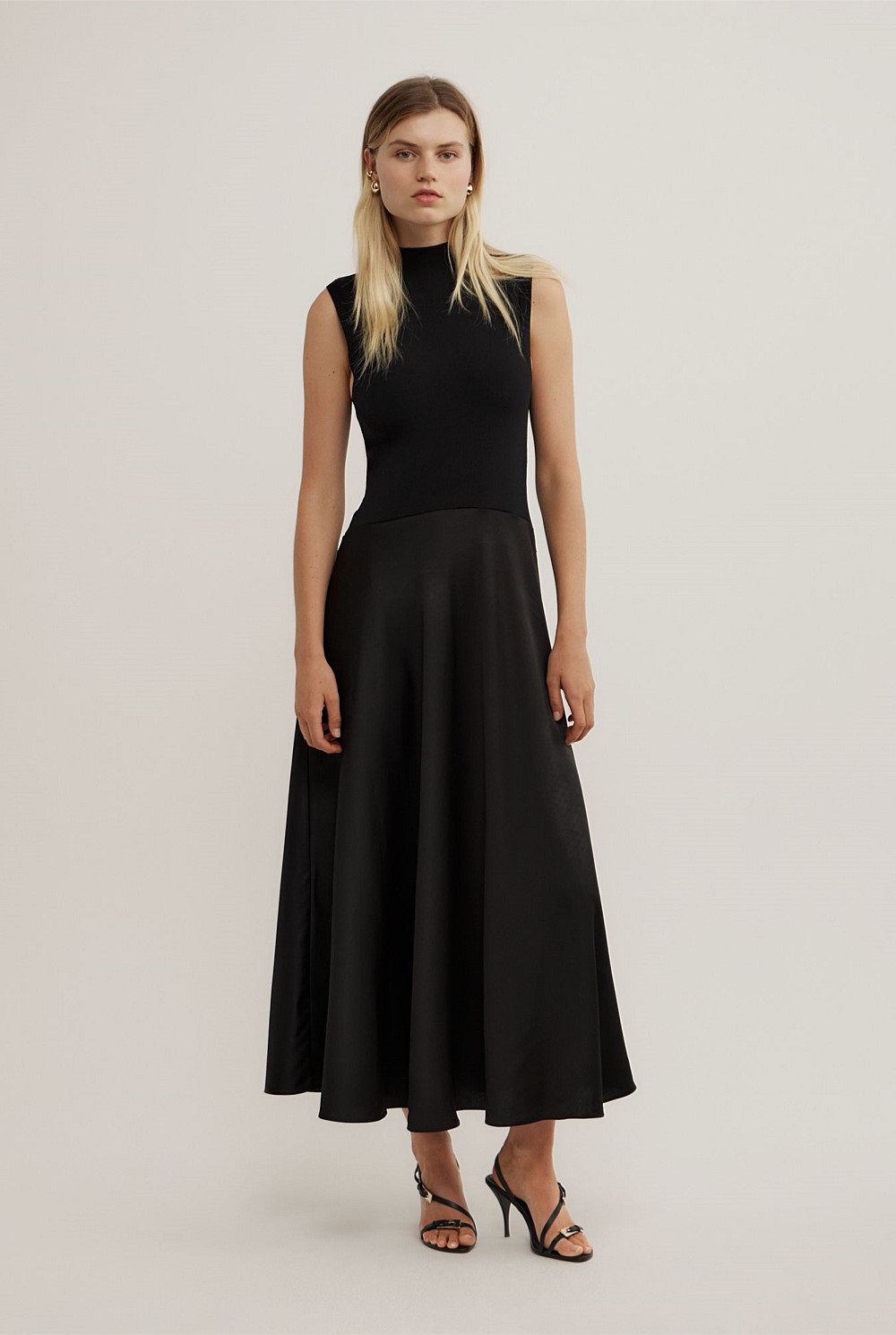 witchery knitted dress Black Hybrid Knit - Women's Black Dresses linen womenswear brand