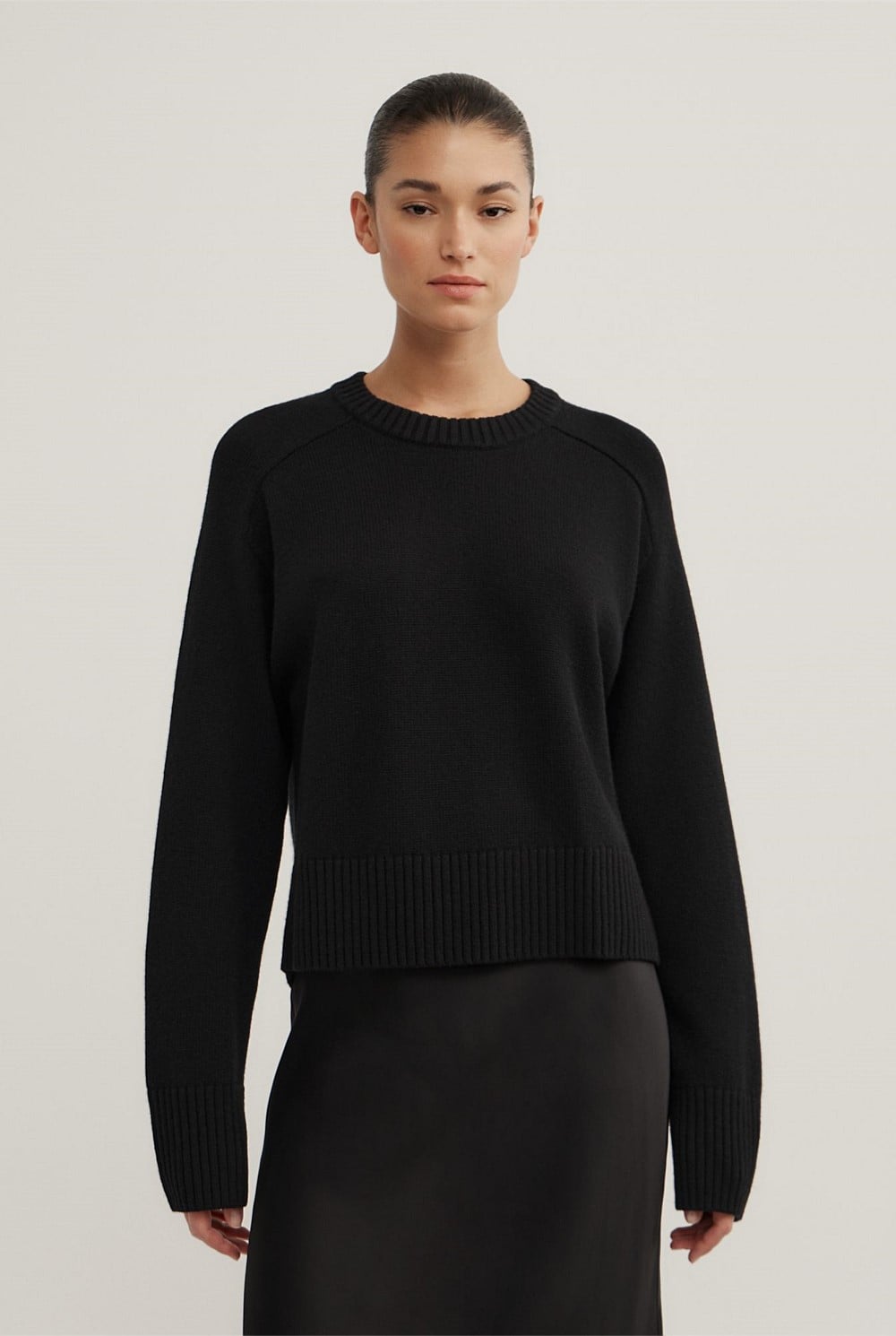 Black Crew Neck Knit - Women's Crew Neck Jumpers | Witchery