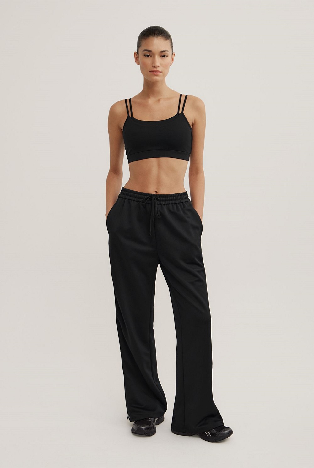 ウェア ballaholic Side Snap Jersey Pants Black Black Side Snap Track Pants - Women's Black Pants | Witchery