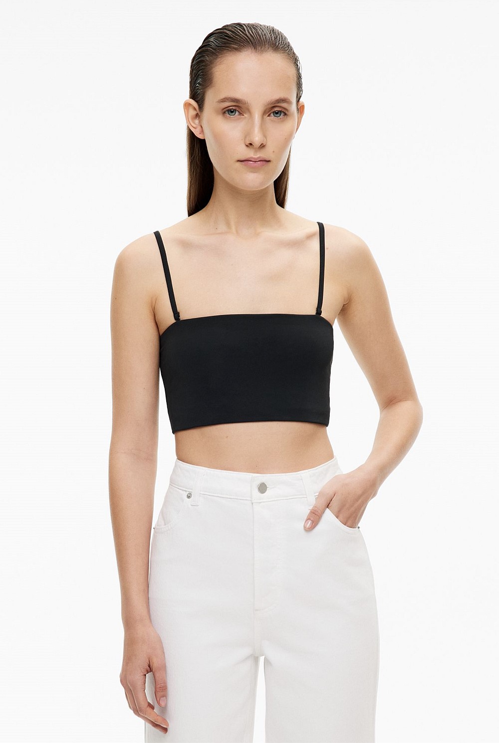 Black Essentials Bandeau - Women's Sleeveless Tops | Witchery