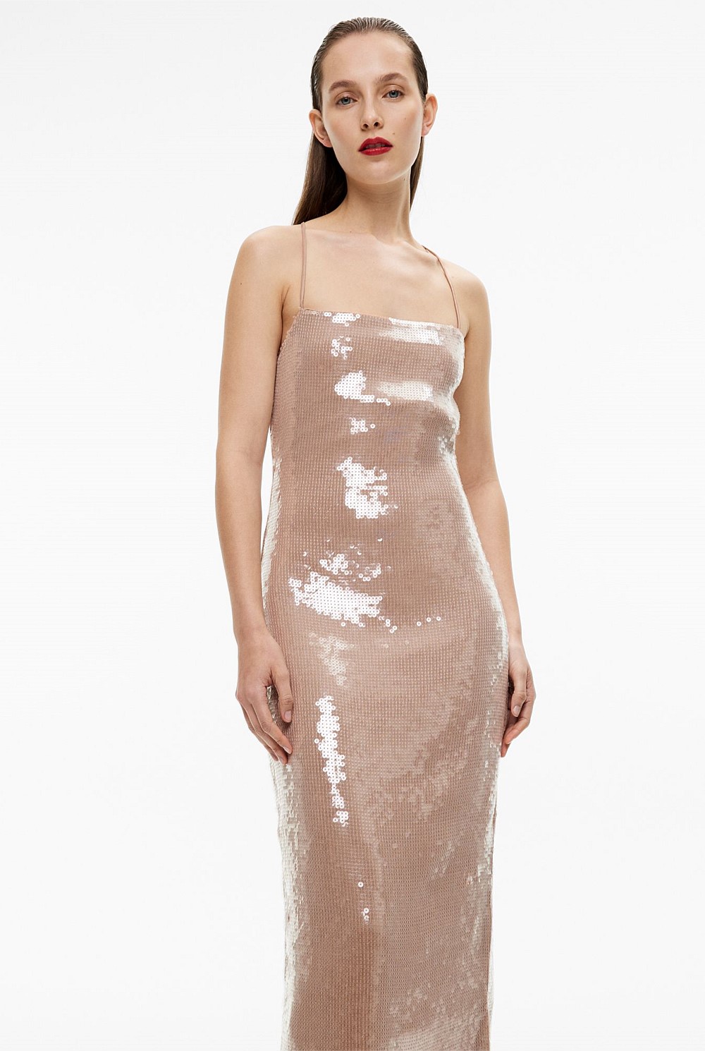 witchery sequin dress Sequin Linen Dress by Witchery Online | THE ICONIC