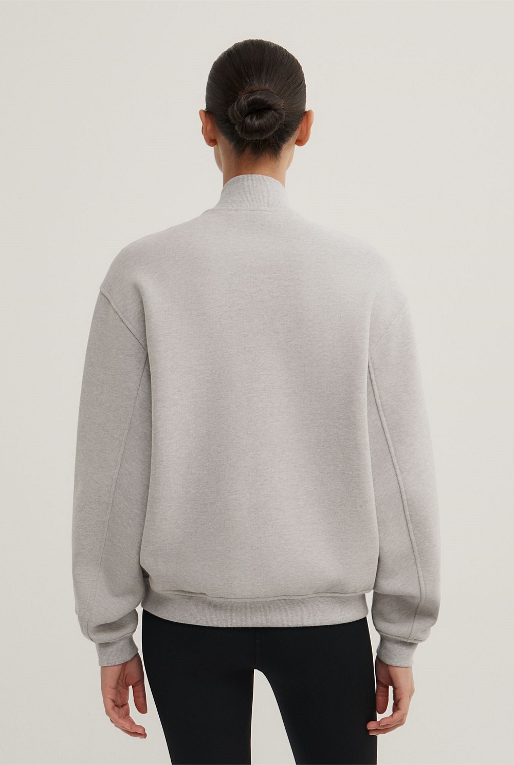 Light Grey Marle Varsity Jacket - Women's Jackets | Witchery